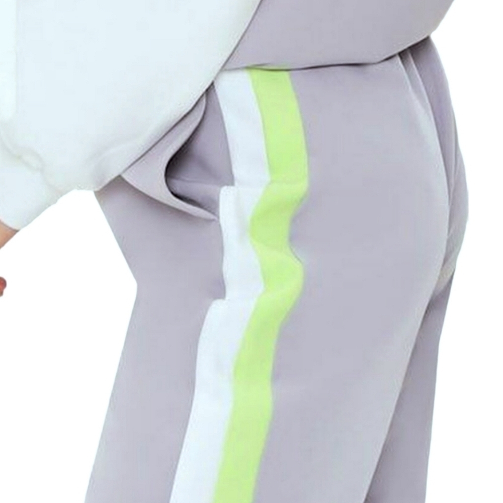 3/$15 🔴 NWT F21 Gray/Lime/White Side-Stripe Joggers - Picture 2 of 7